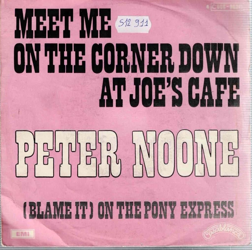 Vinyl, 7"   -   Meet Me On The Corner Down At Joe's Cafe, CD & DVD, Vinyles | Autres Vinyles, Autres formats, Enlèvement ou Envoi