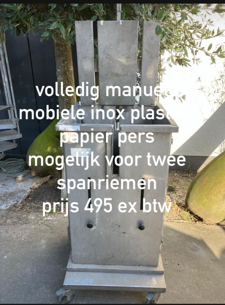 inox manuele pers, Ophalen, Zo goed als nieuw