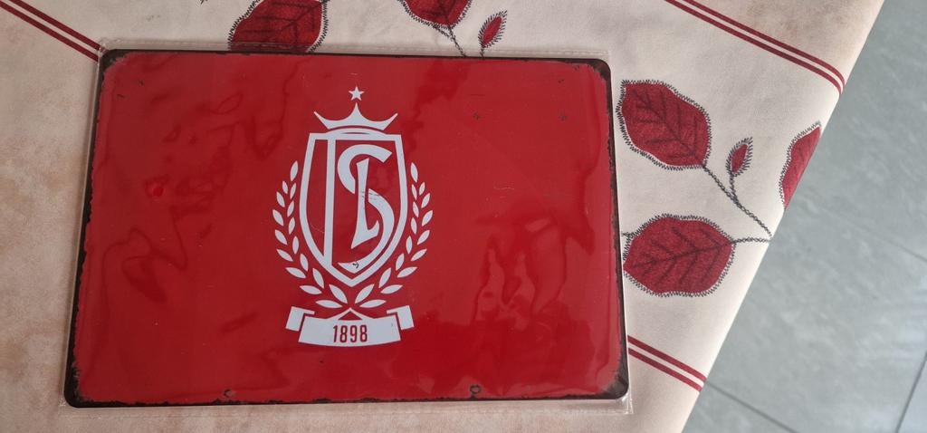 Nieuw metalen bord 30 x 20 cm Standard de Liège, Ophalen of Verzenden