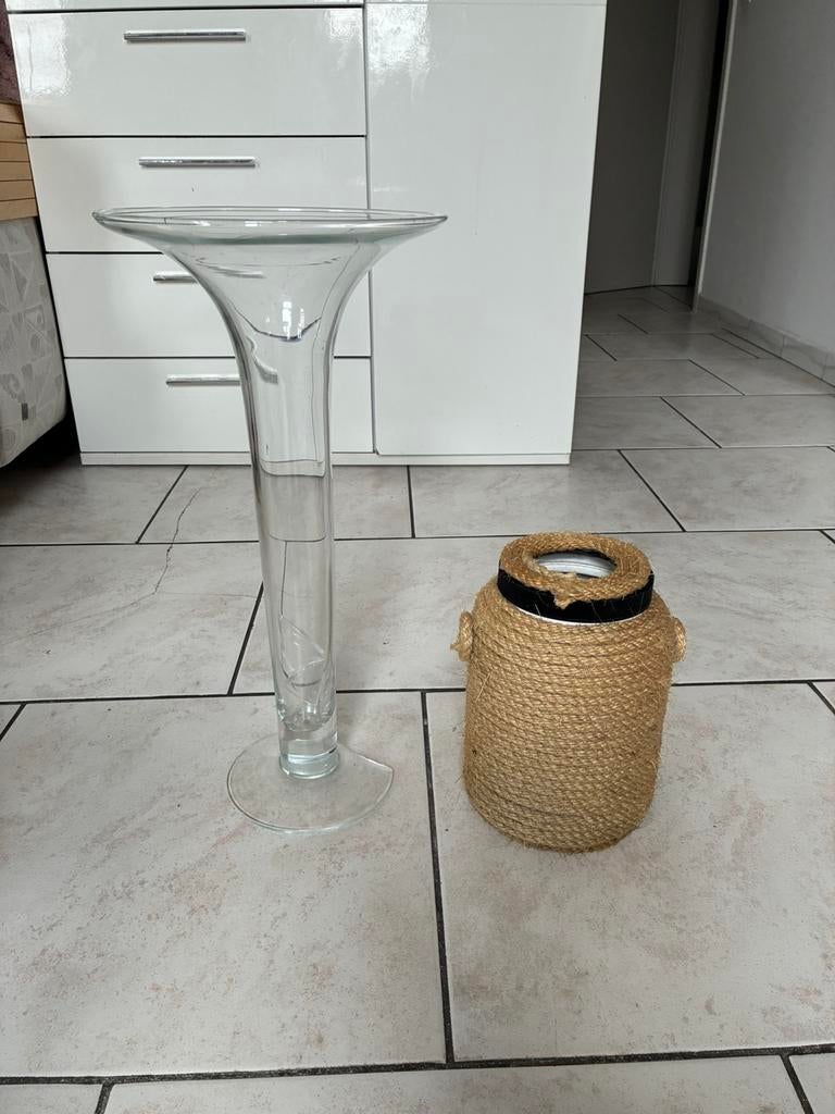 Flower vase and flower pot gratiut, 75 cm ou plus, Enlèvement ou Envoi, Autres couleurs, Verre