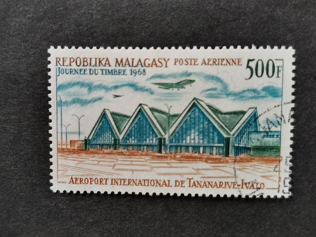 Madagascar 1968 - Aéroport International de Tananarive avion, Enlèvement ou Envoi, Autres pays, Affranchi