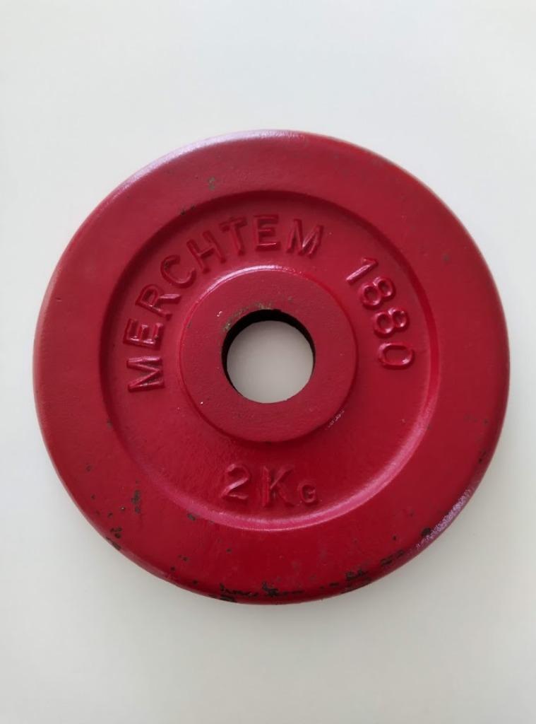 Vintage Gewicht - Van Praet Merchtem 1880 - 2 kg, Ophalen of Verzenden, Gebruikt, Halterschijven