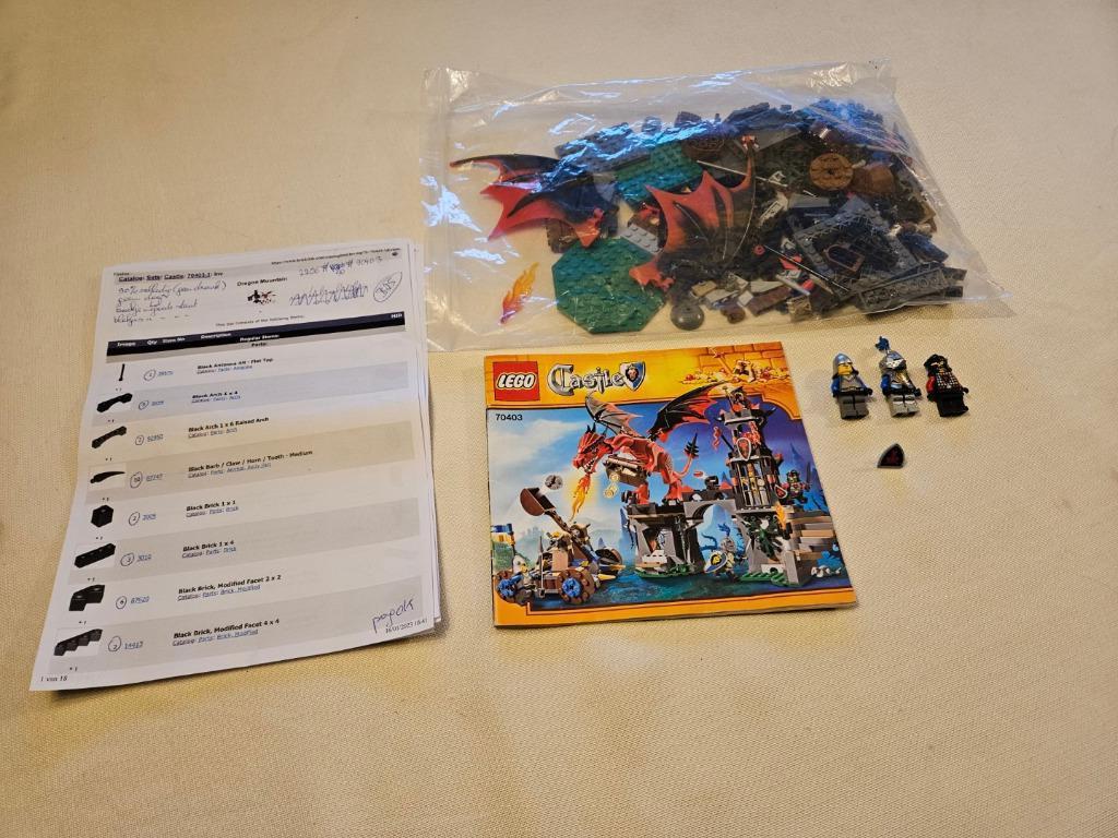 LEGO Castle 70403 Dragon Mountain, Kinderen en Baby's, Speelgoed | Duplo en Lego, Ophalen of Verzenden, Zo goed als nieuw, Complete set