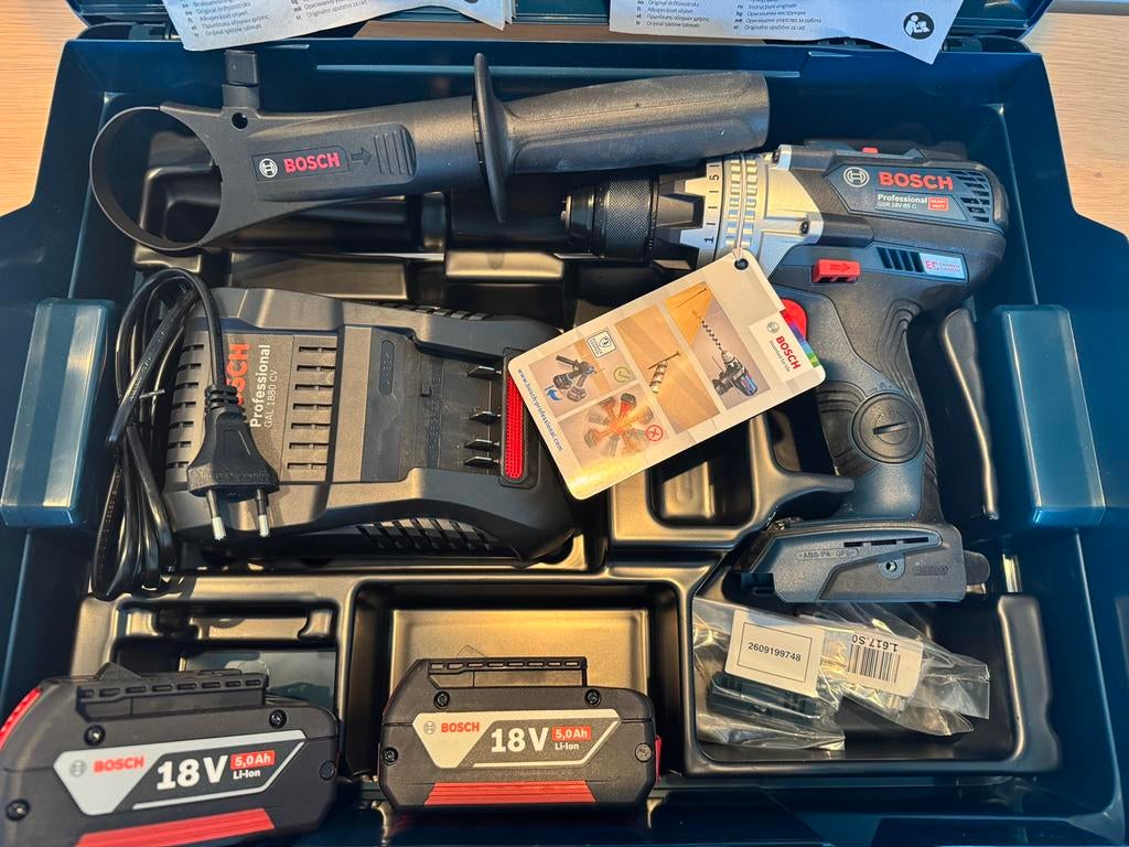 Bosch 18V-85C + 2 batterijen + oplader + accessoires Nieuw!, Ophalen, Nieuw
