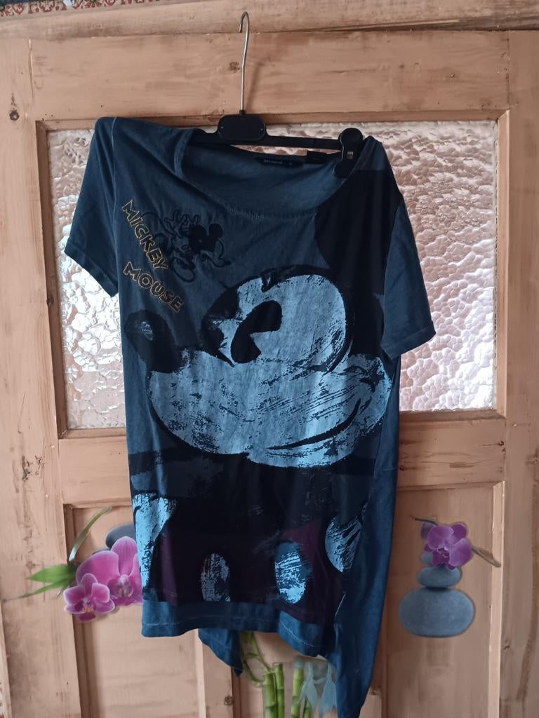 T-shirt noir mickey Desigual, Manches courtes, Enlèvement ou Envoi, Taille 36 (S), Comme neuf