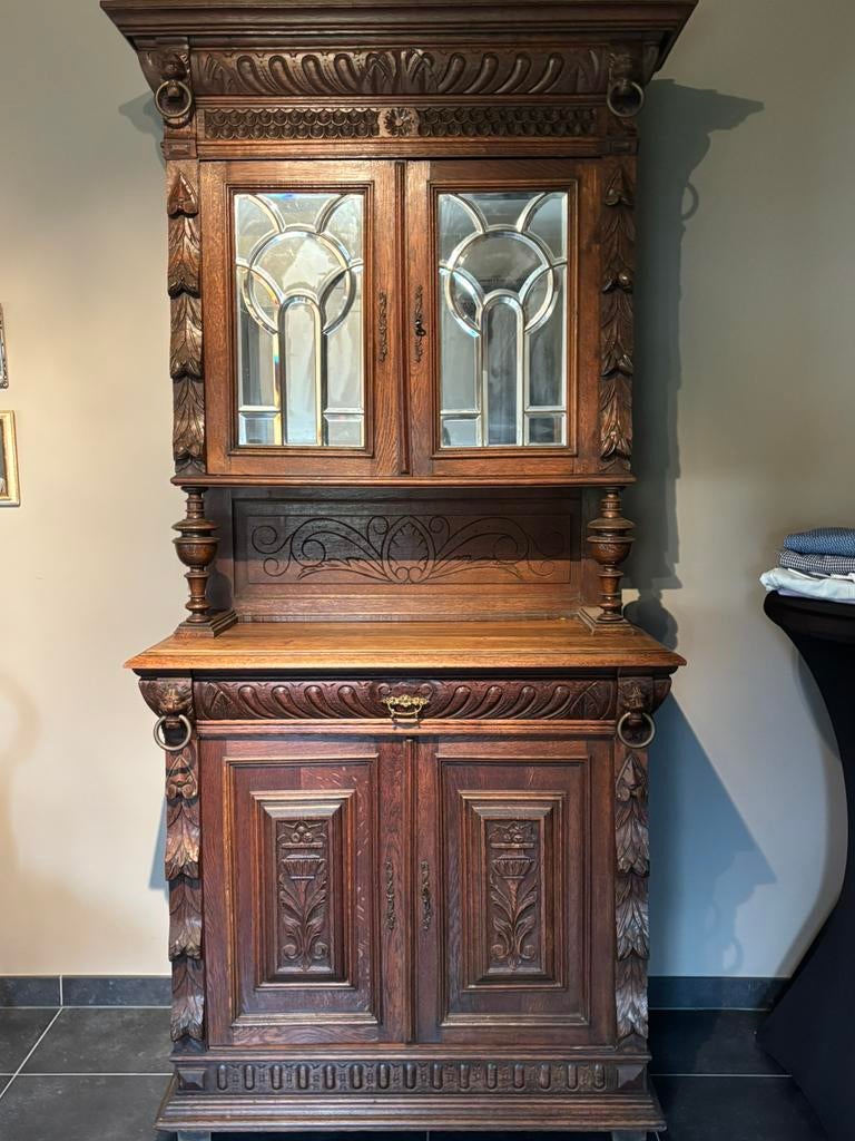 Armoire ancienne Malines avec miroir poli, Enlèvement