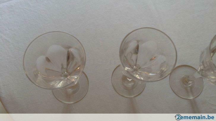 verre modèle Nestor (3) - Val St Lambert, Antiquités & Art