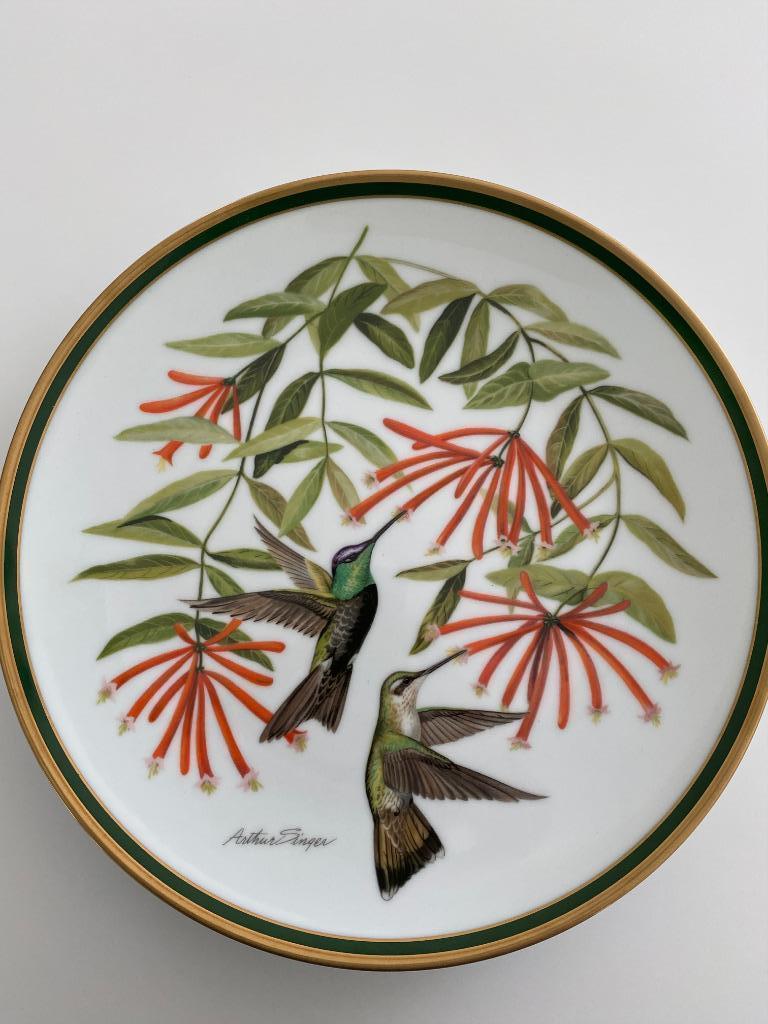 Franklin Porselein Bord Woodland Birds World 1980 Kolibrie, Ophalen of Verzenden