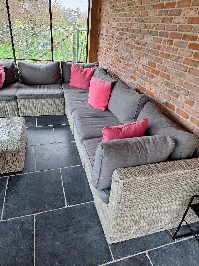 Loungeset wicker, Ophalen, Gebruikt, Bank, Loungeset