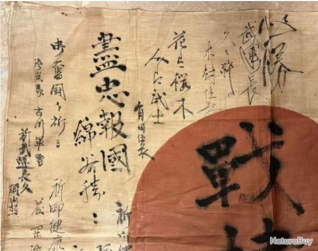 Authentique Hinomaru WW2 signé Drapeau Japonais, Enlèvement ou Envoi, Autres