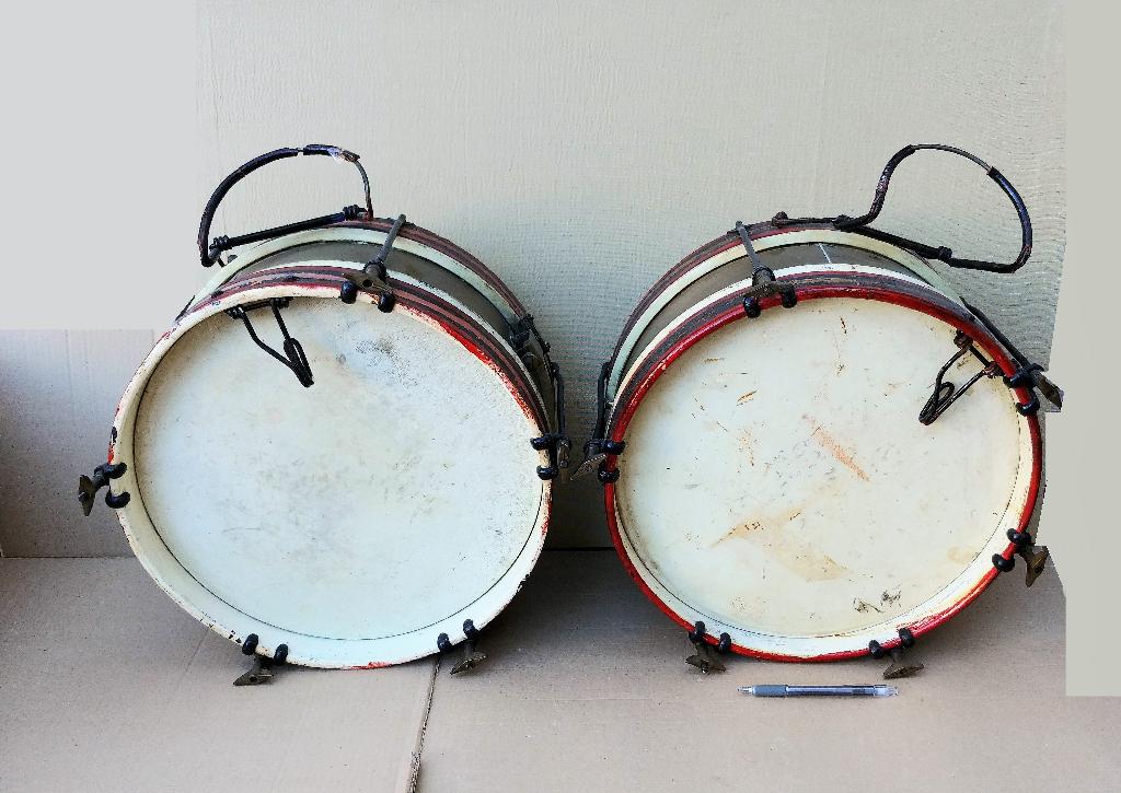 2 Victorian John Grey Royal marine LONDON drums SALE, Ophalen of Verzenden, Marine, Kunstobject