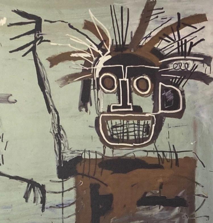 Jean Michel Basquiat: lithografie ingelijst 50 bij 70, Antiek en Kunst, Ophalen of Verzenden