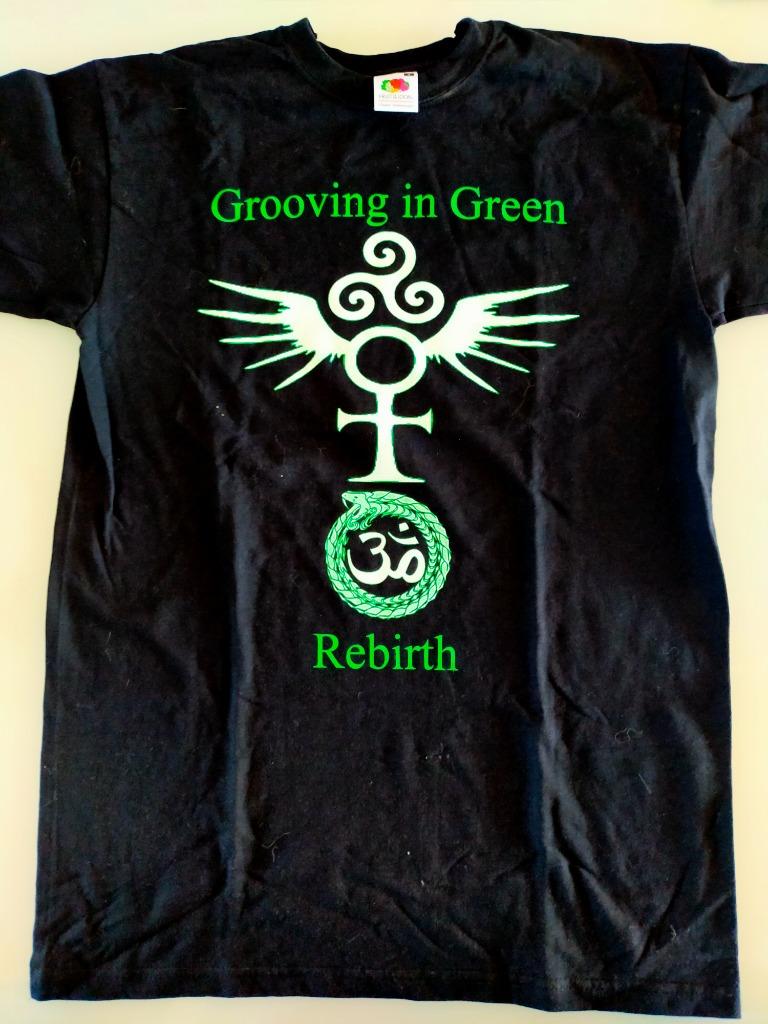 T-shirt Tee Grooving in Green UK Gothic Rock Goth Maat S, Zwart, Nieuw, Ophalen of Verzenden, Korte mouw