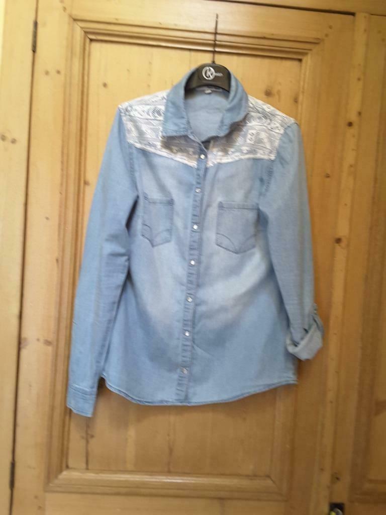 Mooi jeanshemd Tammy Weijl 40, Enlèvement ou Envoi, Comme neuf, Taille 38/40 (M), Bleu