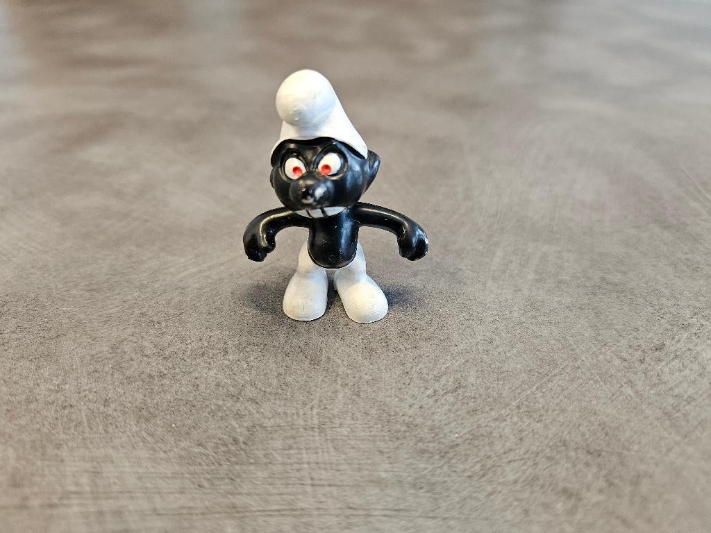 zwarte smurf, Verzamelen, Ophalen of Verzenden, Gebruikt, Overige Smurfen, Poppetje, Figuurtje of Knuffel
