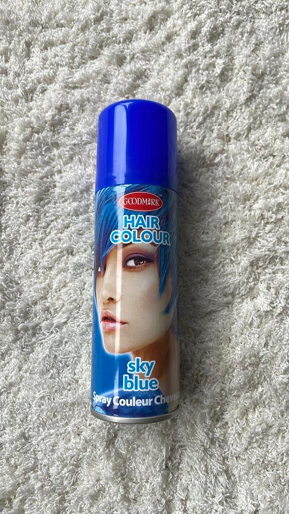 Haarkleurspray Blauw 125 ml, Ophalen of Verzenden, Nieuw, Schmink