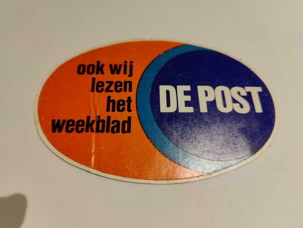 DE POST WEEKBLAD sticker, Verzamelen, Ophalen of Verzenden, Nieuw, Bedrijf of Vereniging