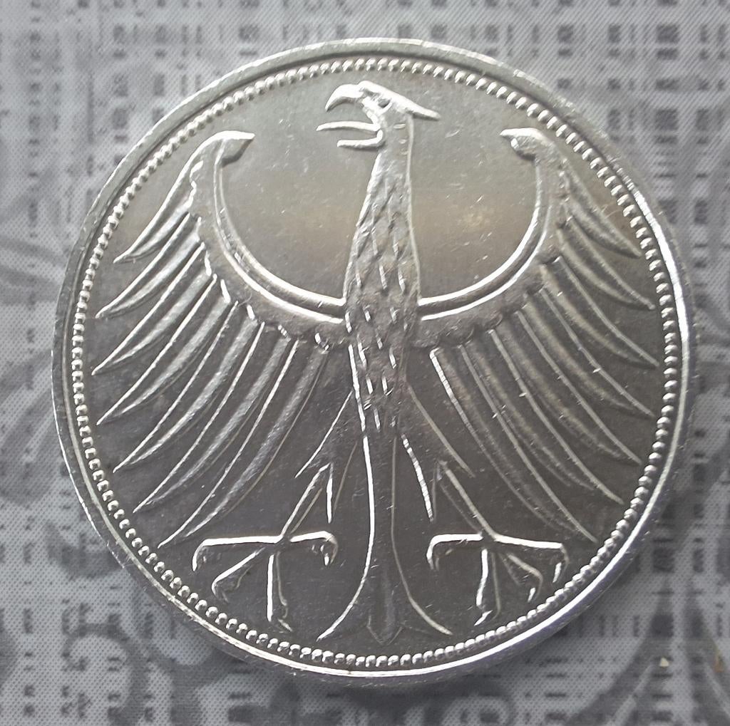 5 Deutsche Mark 1972 J - pièce en argent - non circulée, Ophalen of Verzenden, Duitsland, Losse munt, Zilver