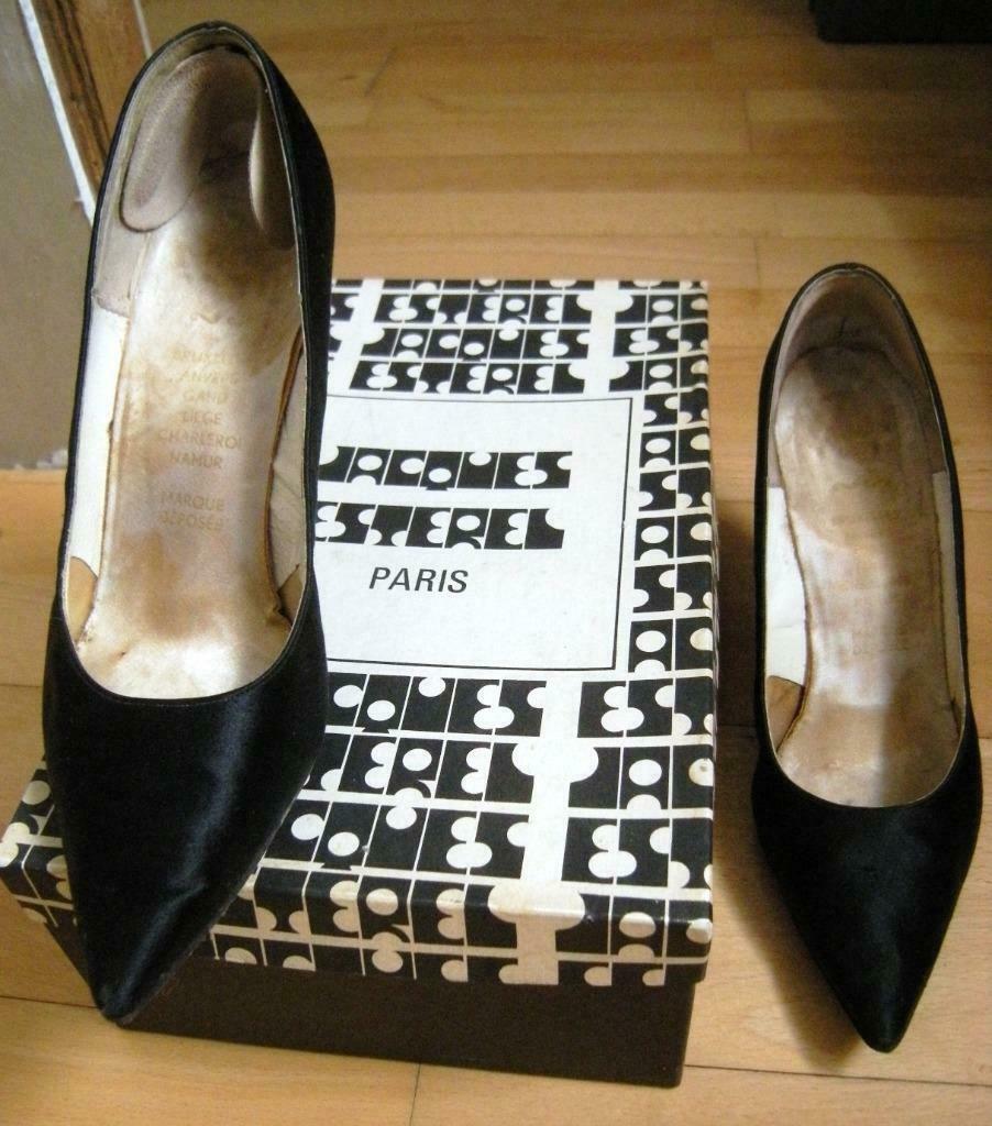 Jacques Esterel vintage satijnen pumps 37 1/2, Verzenden, Gebruikt, Schoenen