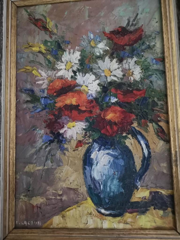 Tableau huile Armand Lacour 20*30, Antiquités & Art, Art | Peinture | Classique, Enlèvement
