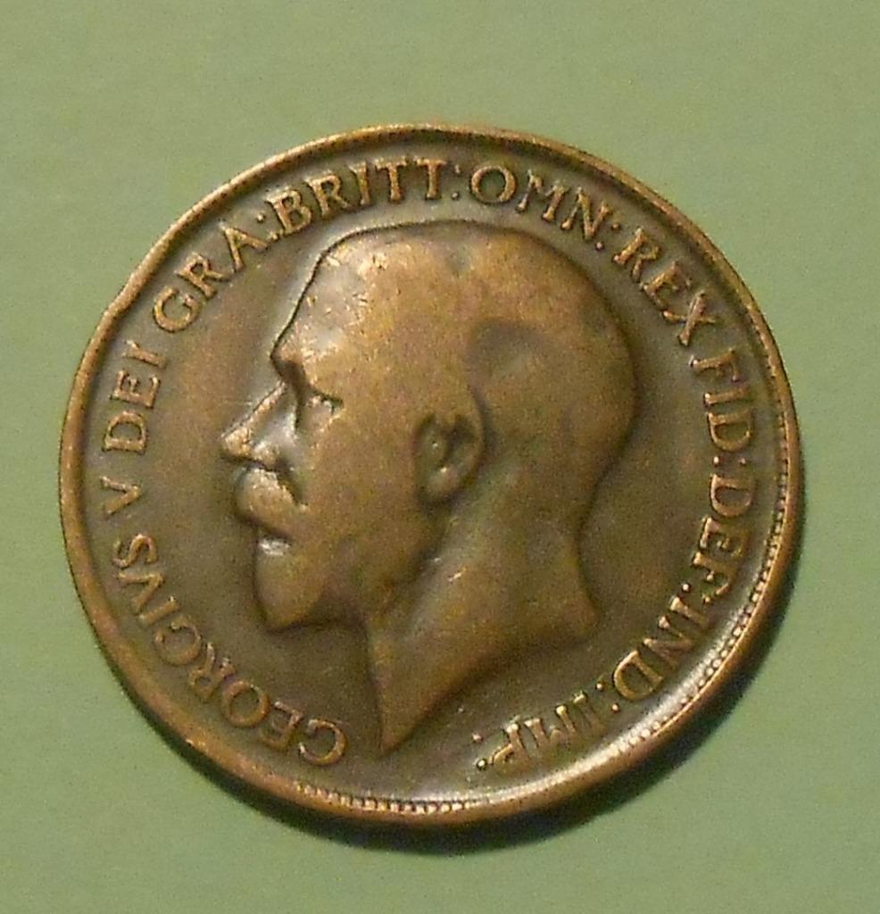 Engelse munt - one penny 1918 - George VI, Ophalen of Verzenden, Overige landen, Losse munt