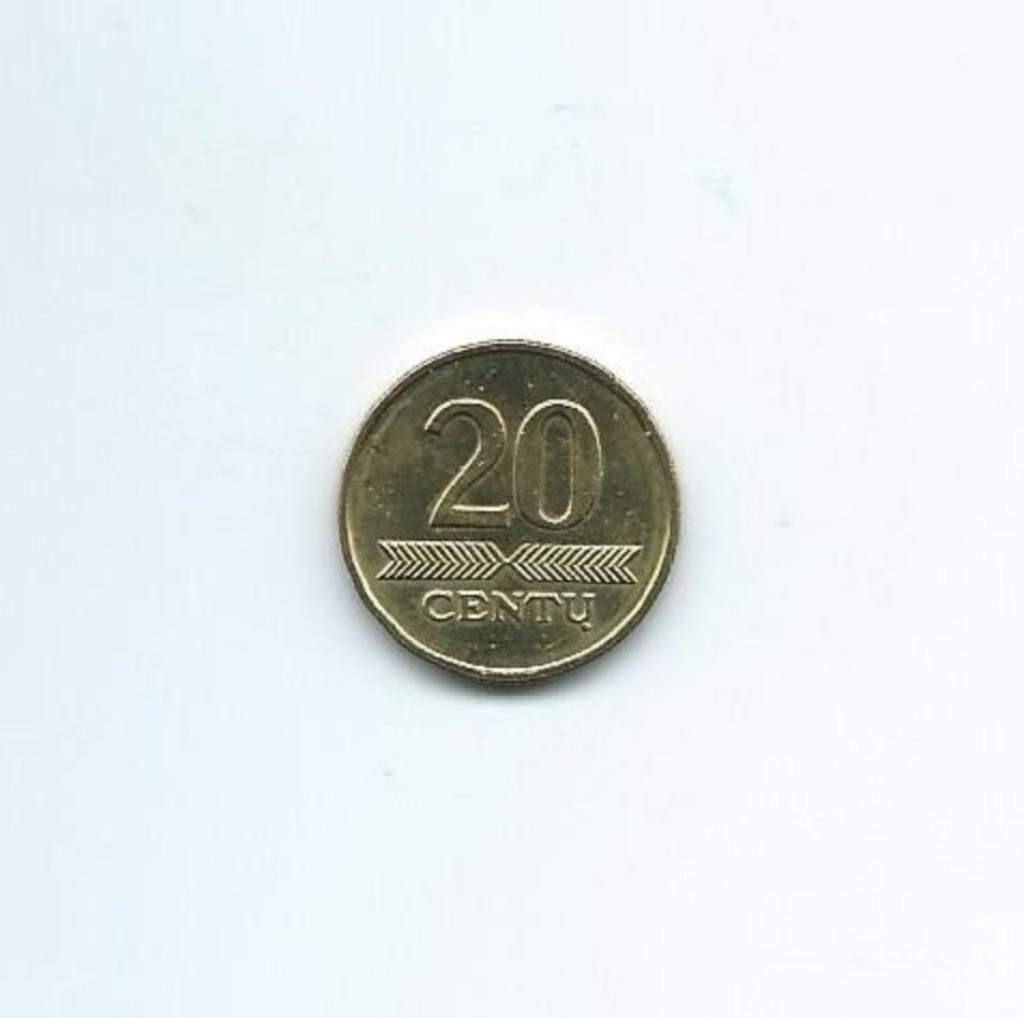 Litouwen, 20 Centu 1997., Ophalen of Verzenden, Overige landen, Losse munt