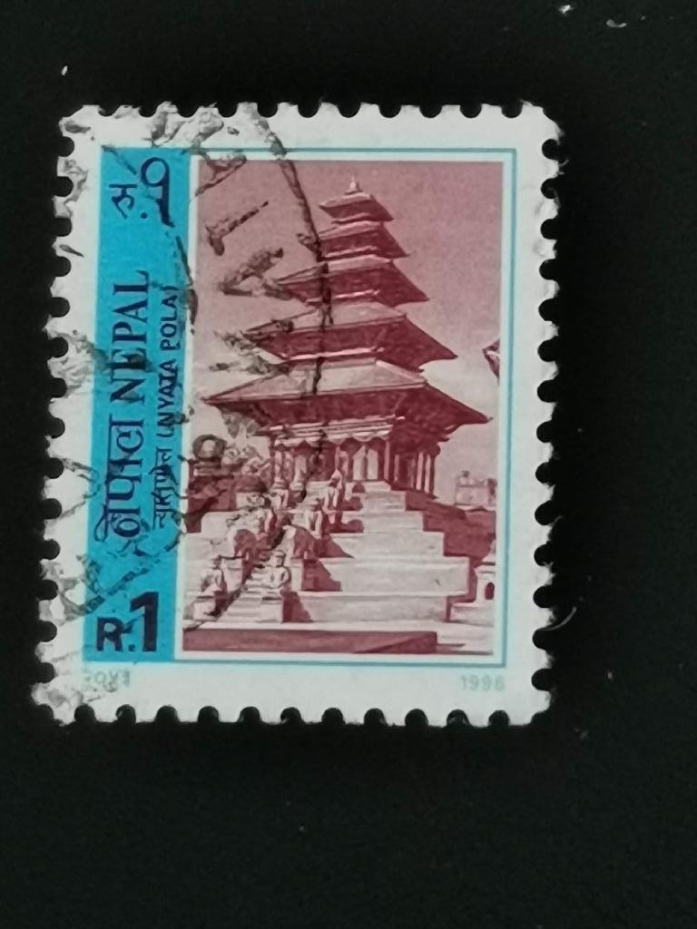 Nepal 1996 - Nyatapola tempel, Ophalen of Verzenden, Gestempeld