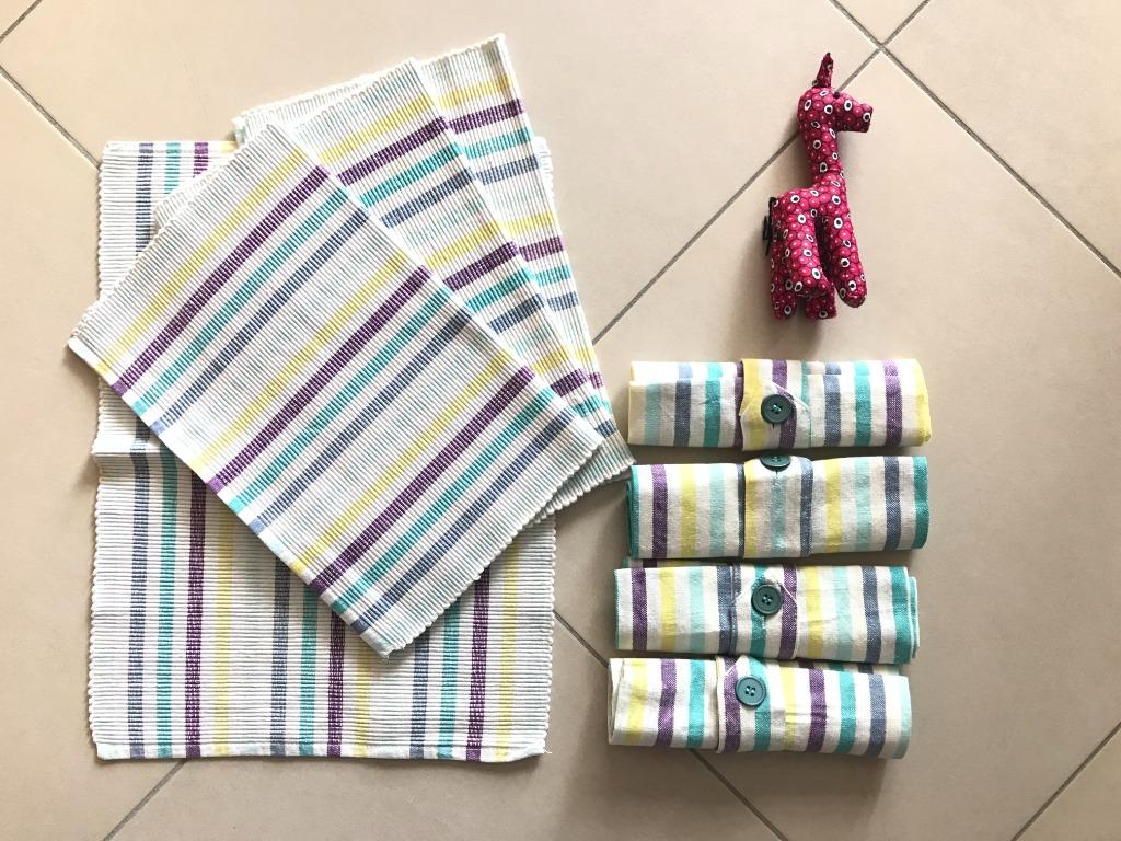 Katoenen placemats + servetten, Ophalen, Nieuw, Placemat