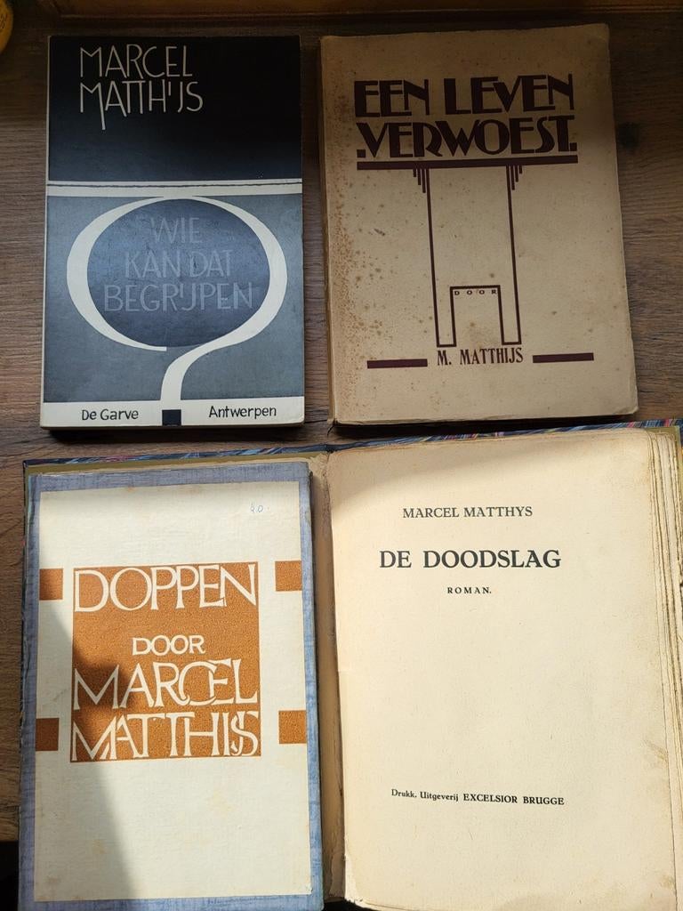 4x 1ste druk Marcel Matthijs, Enlèvement ou Envoi, Utilisé