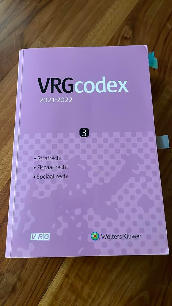 VRG Codex 2021-2022- deel 3, Ophalen of Verzenden