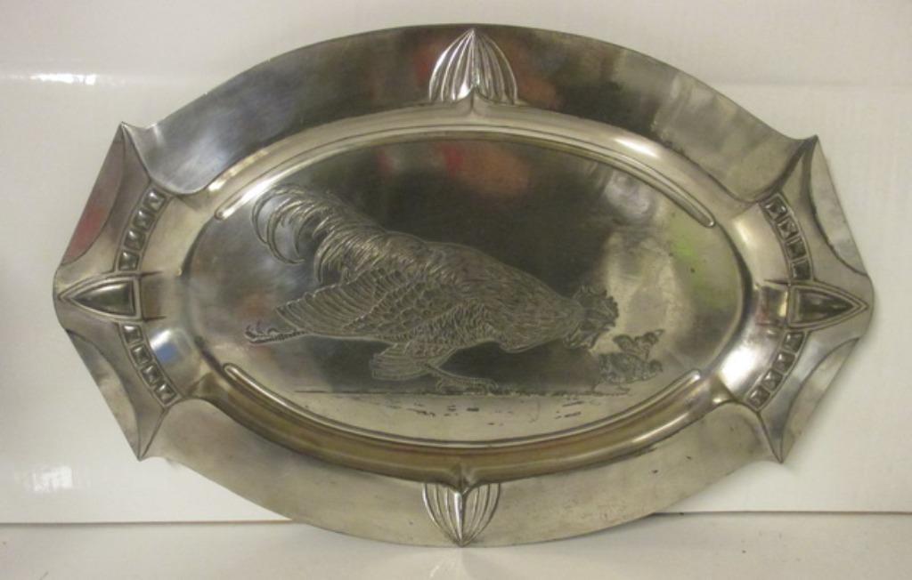 rare plateau WMF art nouveau avec des poussins de poulet, Enlèvement