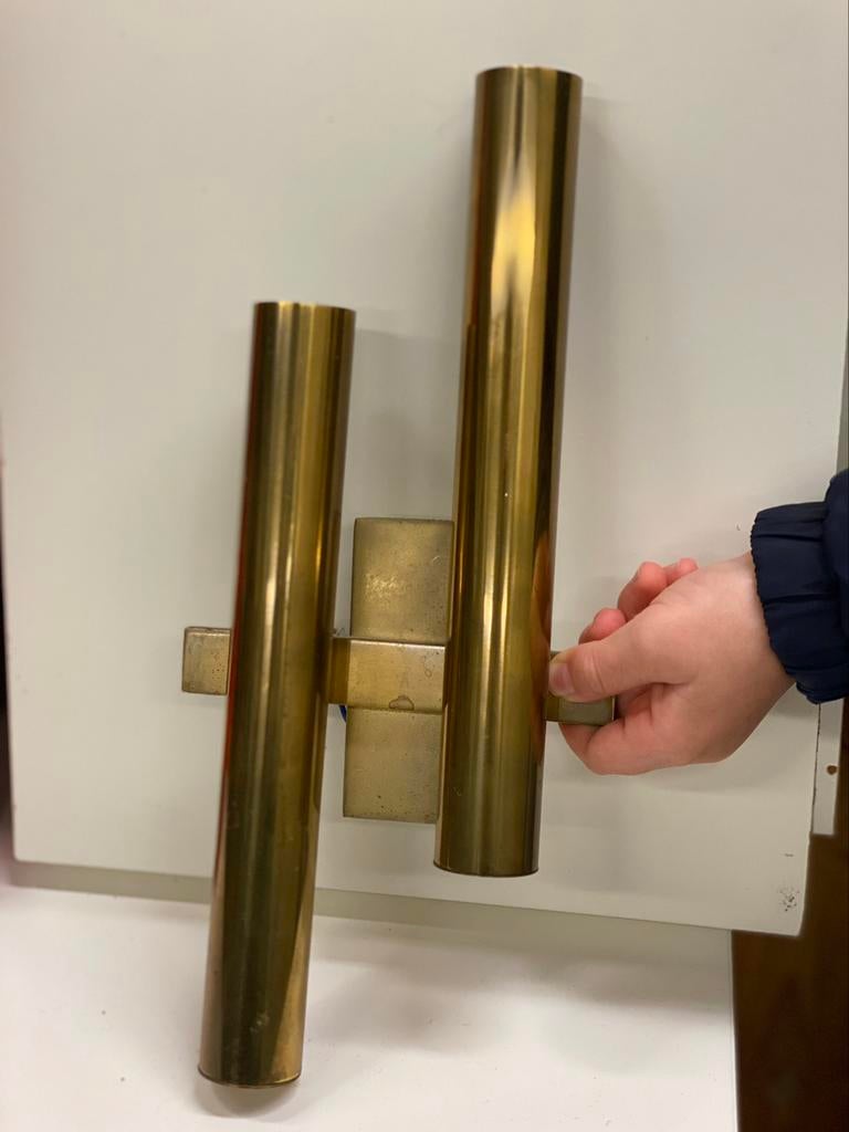 Gemerkte Vintage Sa Boulanger Sciolari Wandlamp 💡, Ophalen of Verzenden, Gebruikt, Metaal