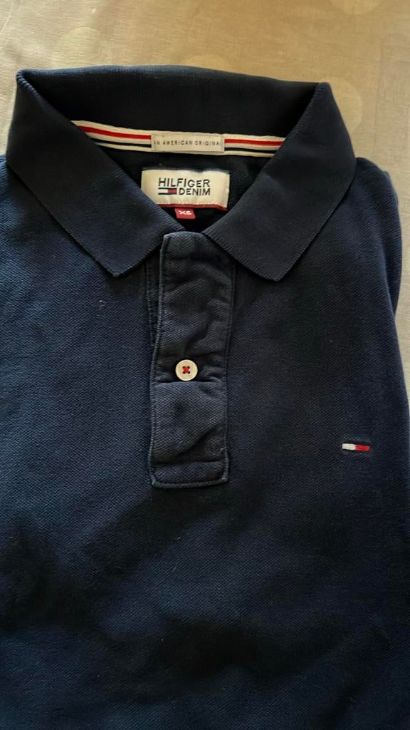 Donkerblauwe polo XS Tommy Hilfiger, Garçon, Chemise ou À manches longues, Tommy Hilfiger, Enlèvement