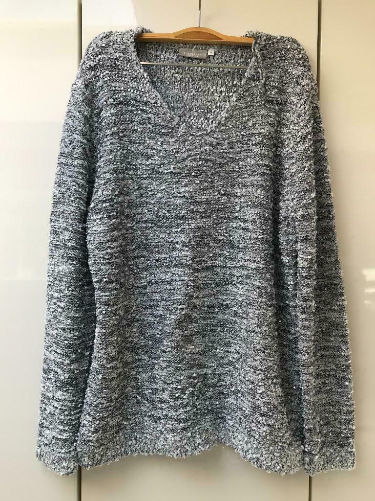 Pull gris à sequins Canda - Taille M *, Taille 38/40 (M), Gris, Enlèvement ou Envoi, Comme neuf