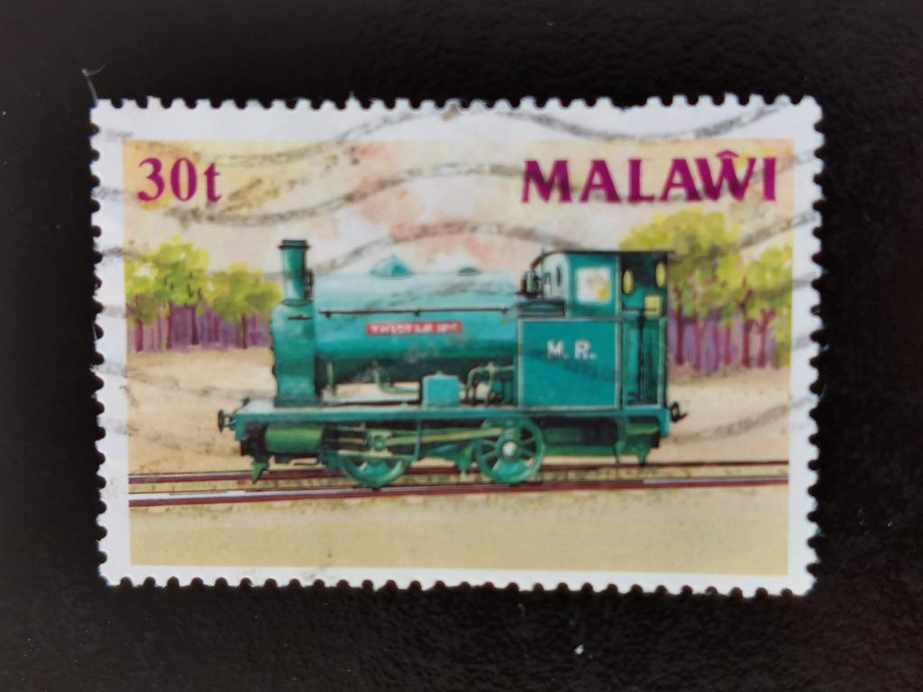 Malawi 1987 - treinen - locomotief, Ophalen of Verzenden, Gestempeld, Treinen