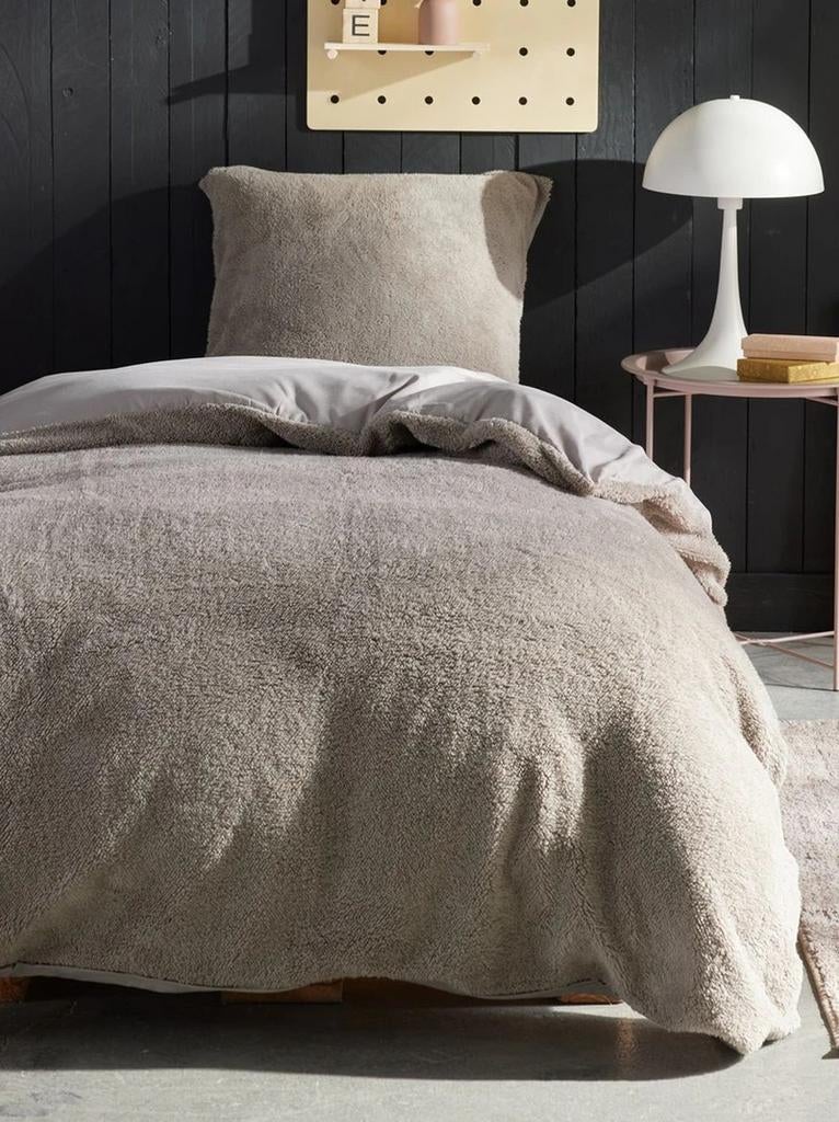 Parure de lit 1 personne/ Housse de couette + Taie oreiller, Neuf, Beige, Housse de couette, Une personne