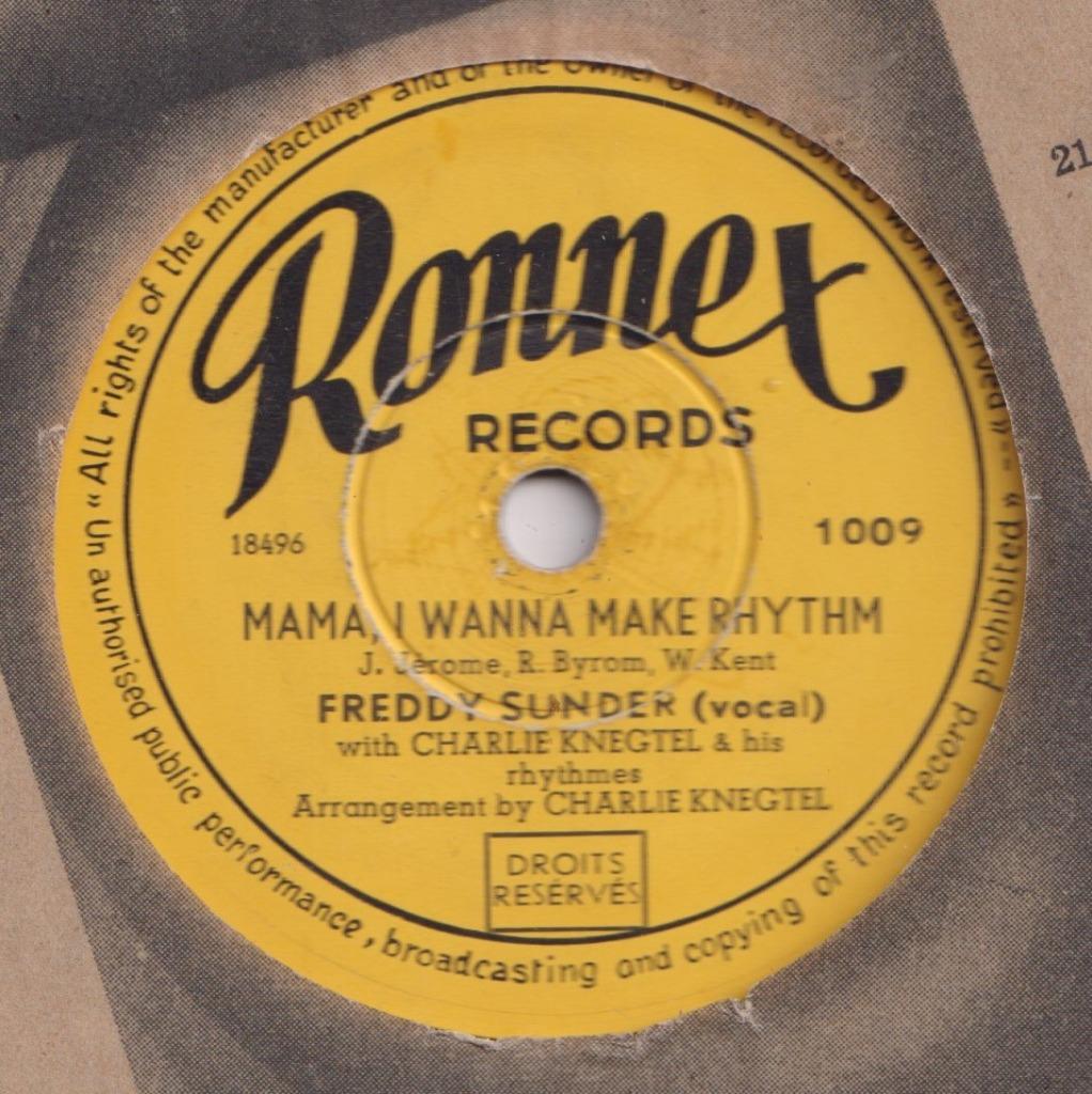 Freddy Sunder – Kaw Liga Boogie / Mama, I wanna make rhythm, Cd's en Dvd's, Ophalen of Verzenden, Gebruikt, 10 inch