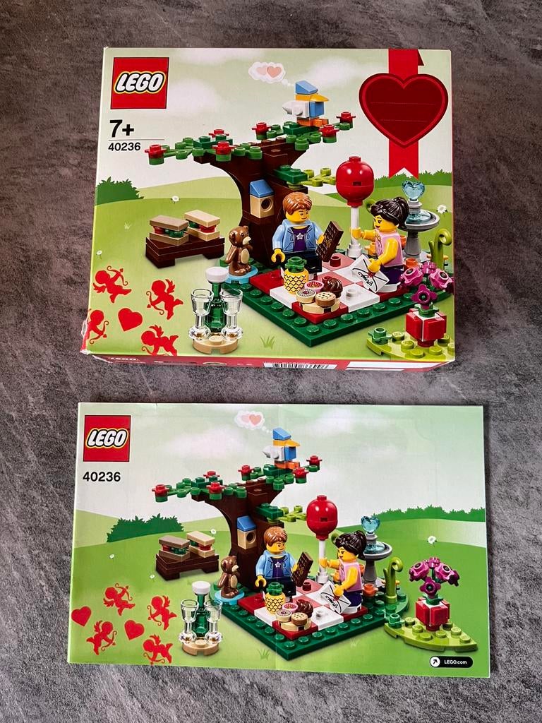 Lego 40236 valentijnsdag picknick, Ophalen of Verzenden, Gebruikt, Complete set, Lego