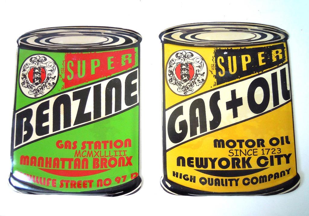 Panneaux publicitaires rétro en métal pour gaz et pétrole, Enlèvement ou Envoi, Maison et Meubles