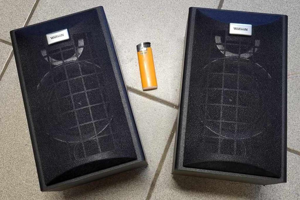 2 petits baffles - enceintes WATSON vintage, Autres marques, Moins de 60 watts, Enlèvement ou Envoi, Utilisé
