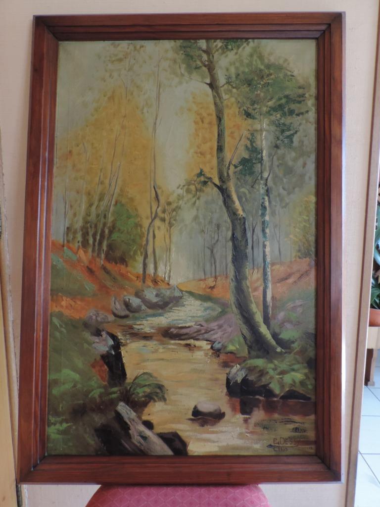 Olieverf op paneel gemaakt in 1935 door een kunstenaar, Antiek en Kunst, Ophalen