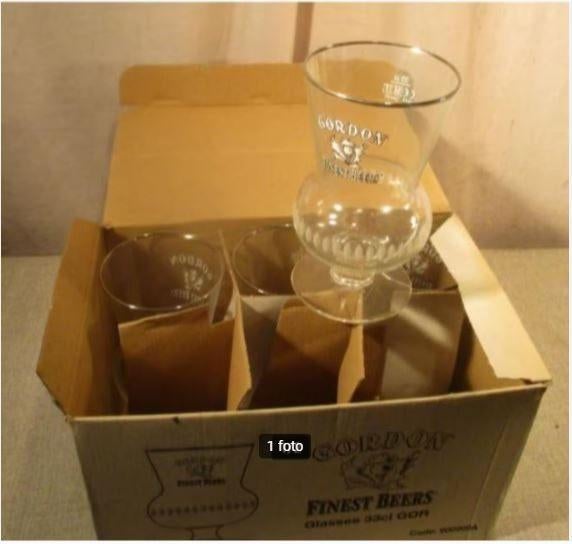4 Nieuwe Glazen - Gordon Scotch, Ophalen of Verzenden, Zo goed als nieuw, Glas of Glazen