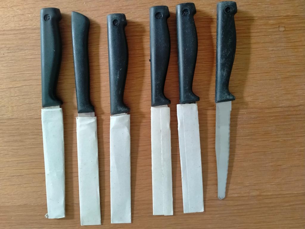 Set gekartelde messen, Ophalen of Verzenden, Zo goed als nieuw, Inox of Chroom
