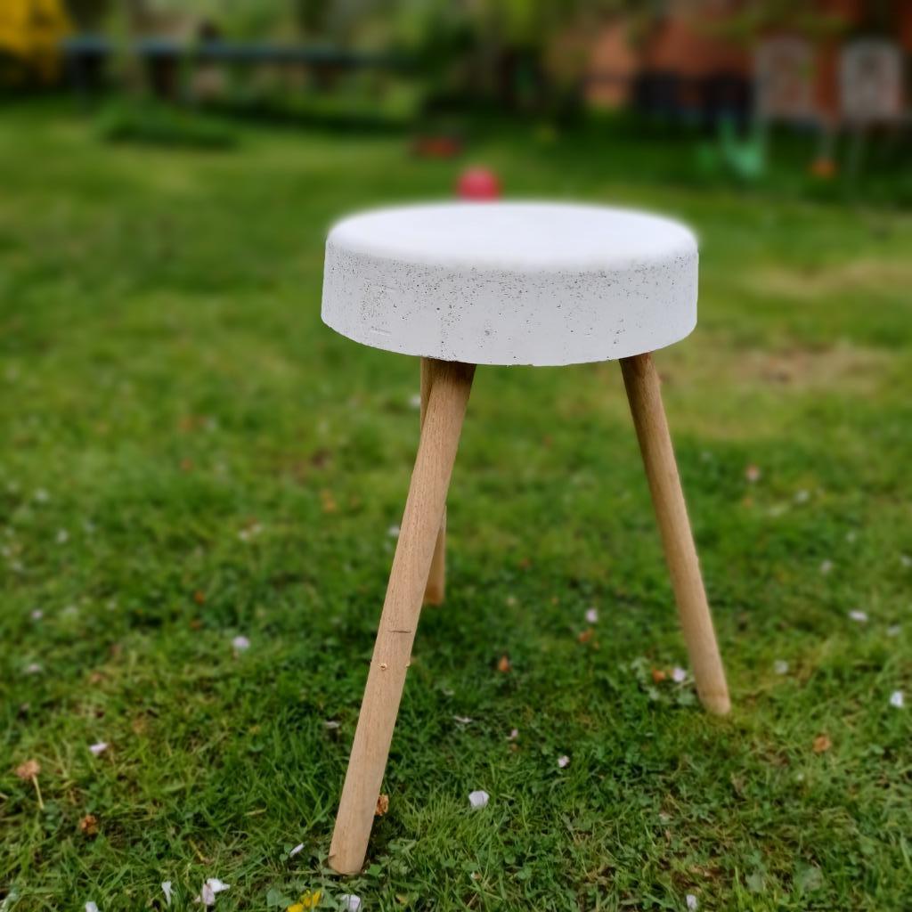 Betonnen krukje wit, Jardin & Terrasse, Chaises de jardin, Enlèvement, Neuf, Autres matériaux