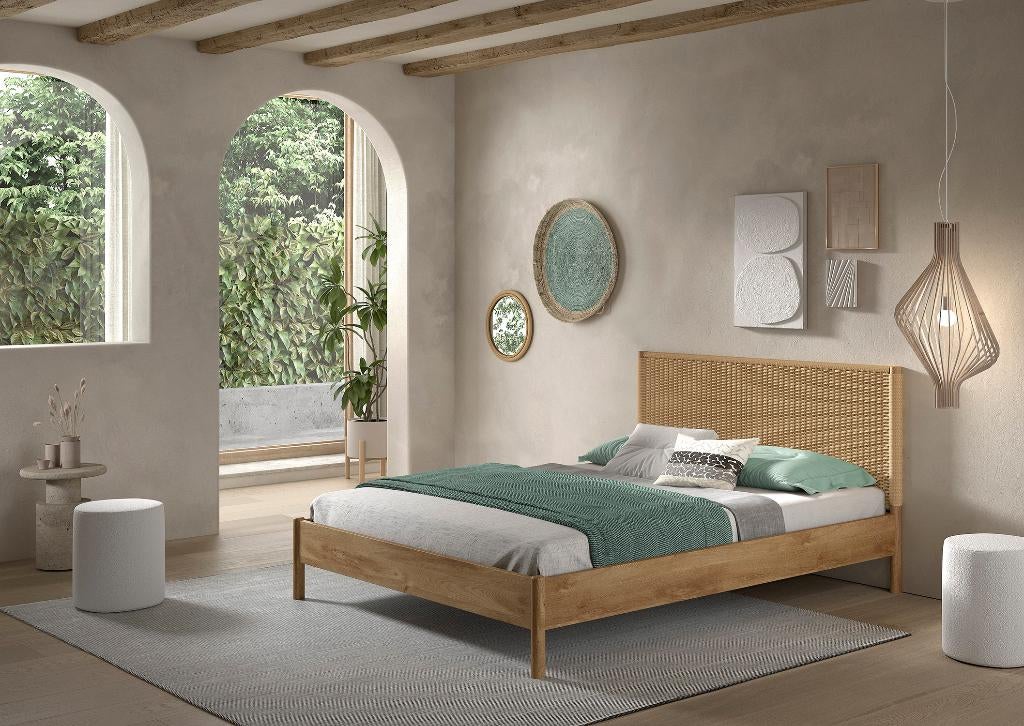 OLIVE BED 140X200CM. EIK!, Neuf, IBIZA, 140 cm, Brun