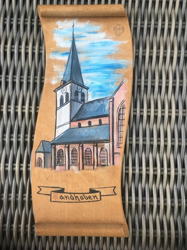 SCHILDERIJTJE KERK ZANDHOVEN, Ophalen of Verzenden