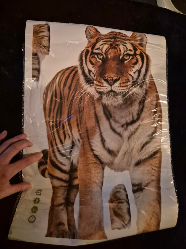 Grote muursticker tijger, Verzamelen, Ophalen of Verzenden