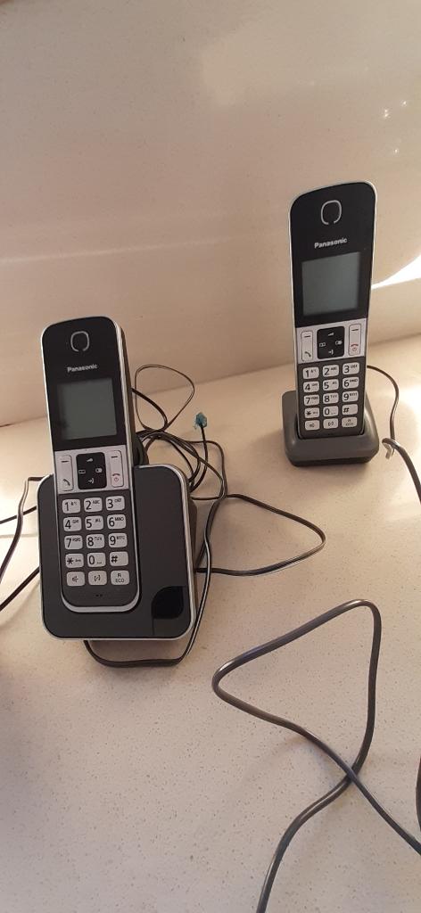 Draadloze duofoons van Panasonic (als nieuw), Telecommunicatie, Vaste telefoons | Handsets en Draadloos, Ophalen of Verzenden