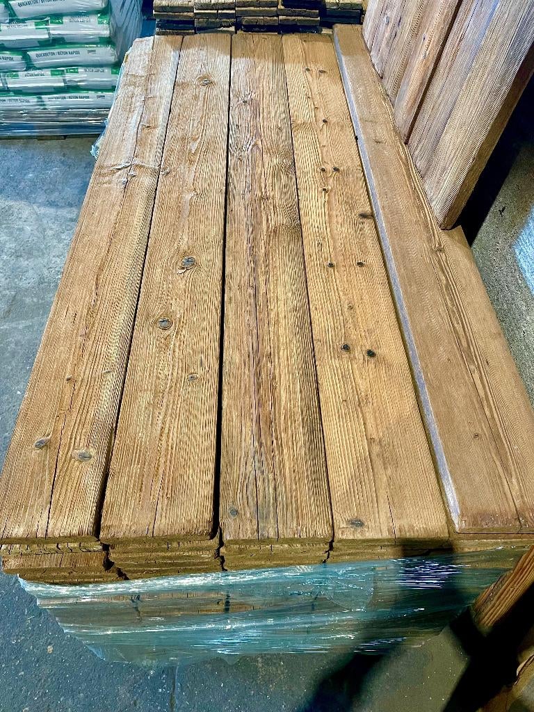 BOIS DE GRANGE VIEUX BRUN NATUREL, Enlèvement ou Envoi, Comme neuf, Autres essences de bois, 25 à 50 mm