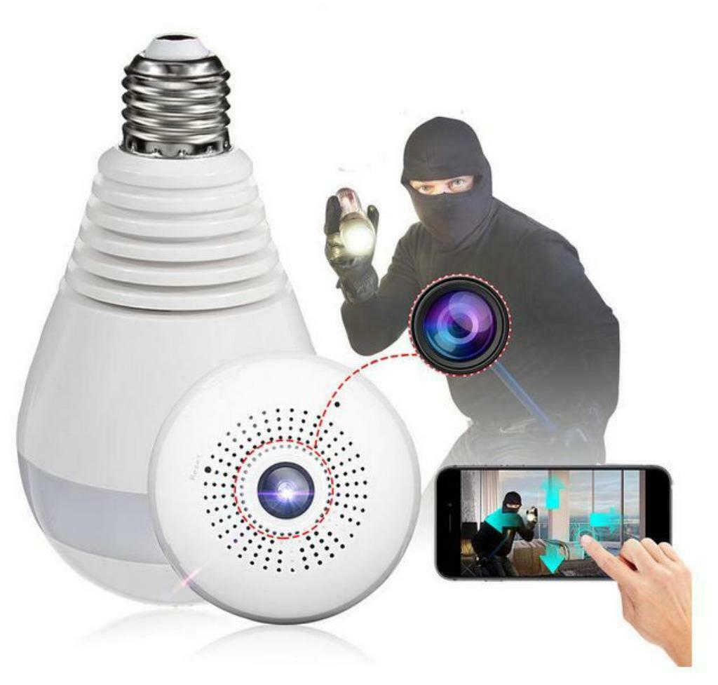 WiFi Bewakingscamera Spionagecamera Verstopt In Gloeilamp!, Ophalen of Verzenden, Nieuw